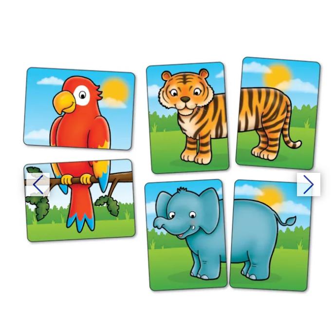 Trò chơi trí tuệ Jungle Heads &amp; Tails - Orchard Toys giúp trẻ phát triển phối hợp tay mắt và ghi nhớ