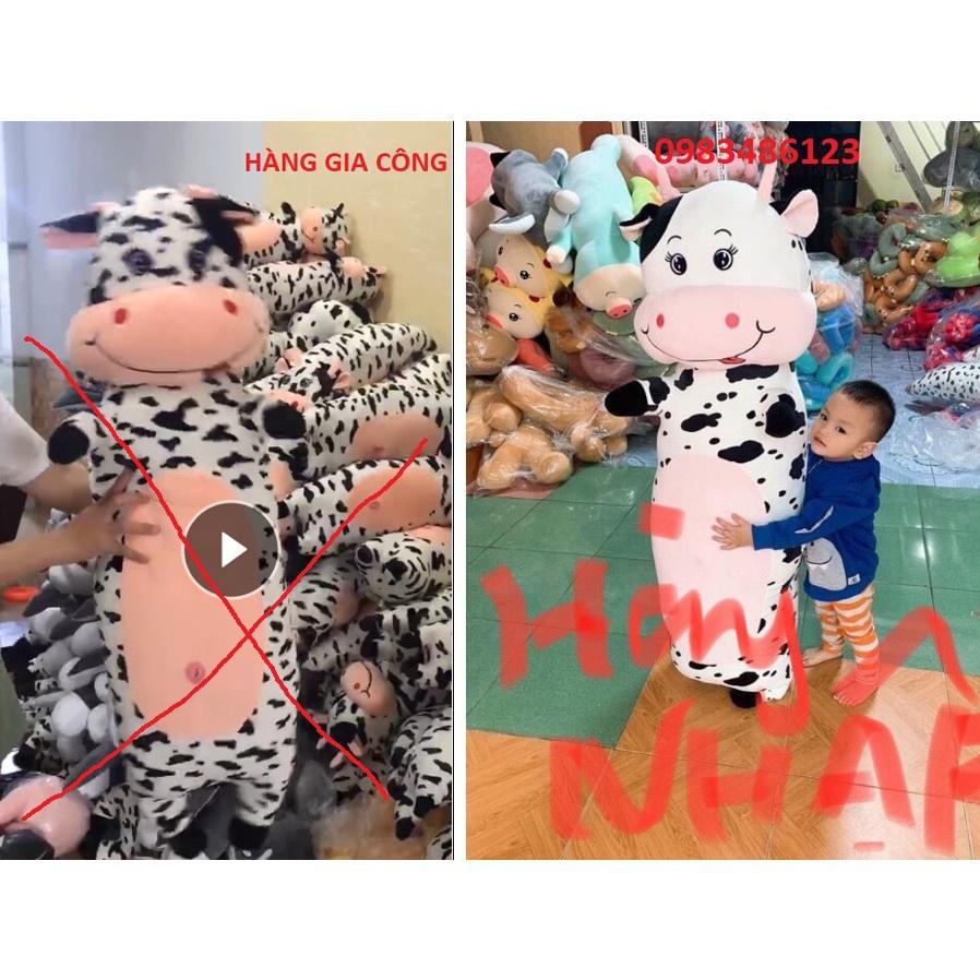 QUÀ TẶNG Gối ôm bò sữa SIZE ĐẠI 1M5Bò Sữa Bông Bông PP 3D tinh khiết an toàn cho trẻ