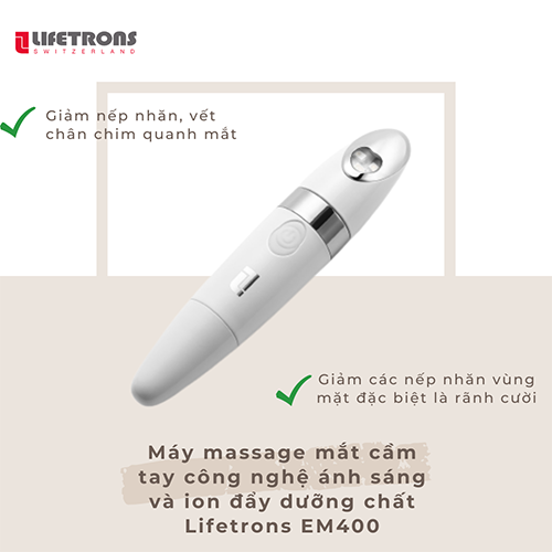 Combo chăm da thời thượng- set máy massage công nghệ ánh sáng EM400 và máy cạo lông TouchBeauty 1459