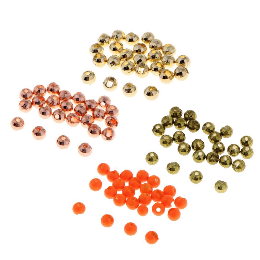 25pcs Tungsten Fly Tying Slotted Diamond Faceted Beads 3mm Gold