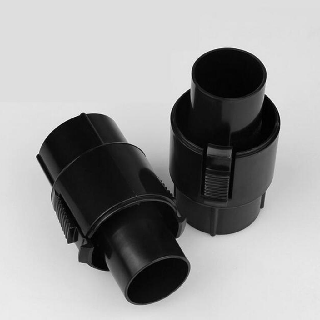 2X Vacuum Cleaner Brush Nozzle Hose Connector Adapter 35mm/40mm Black