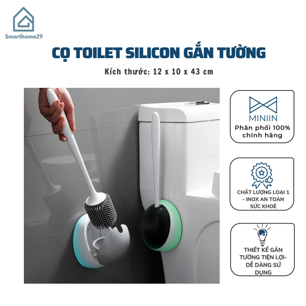 Chổi Cọ Vệ Sinh Kèm Kệ Để Chổi Cọ Rửa Toilet Thông Minh, Chổi Cọ Tolet Gắn Tường Tiện Lợi - Hàng Loại 1 - Chính Hãng MINIIN