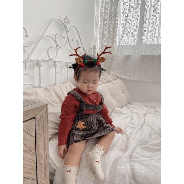 P'ti chou - Áo len vặn thừng đỏ cho bé trai bé gái 9m - 5y