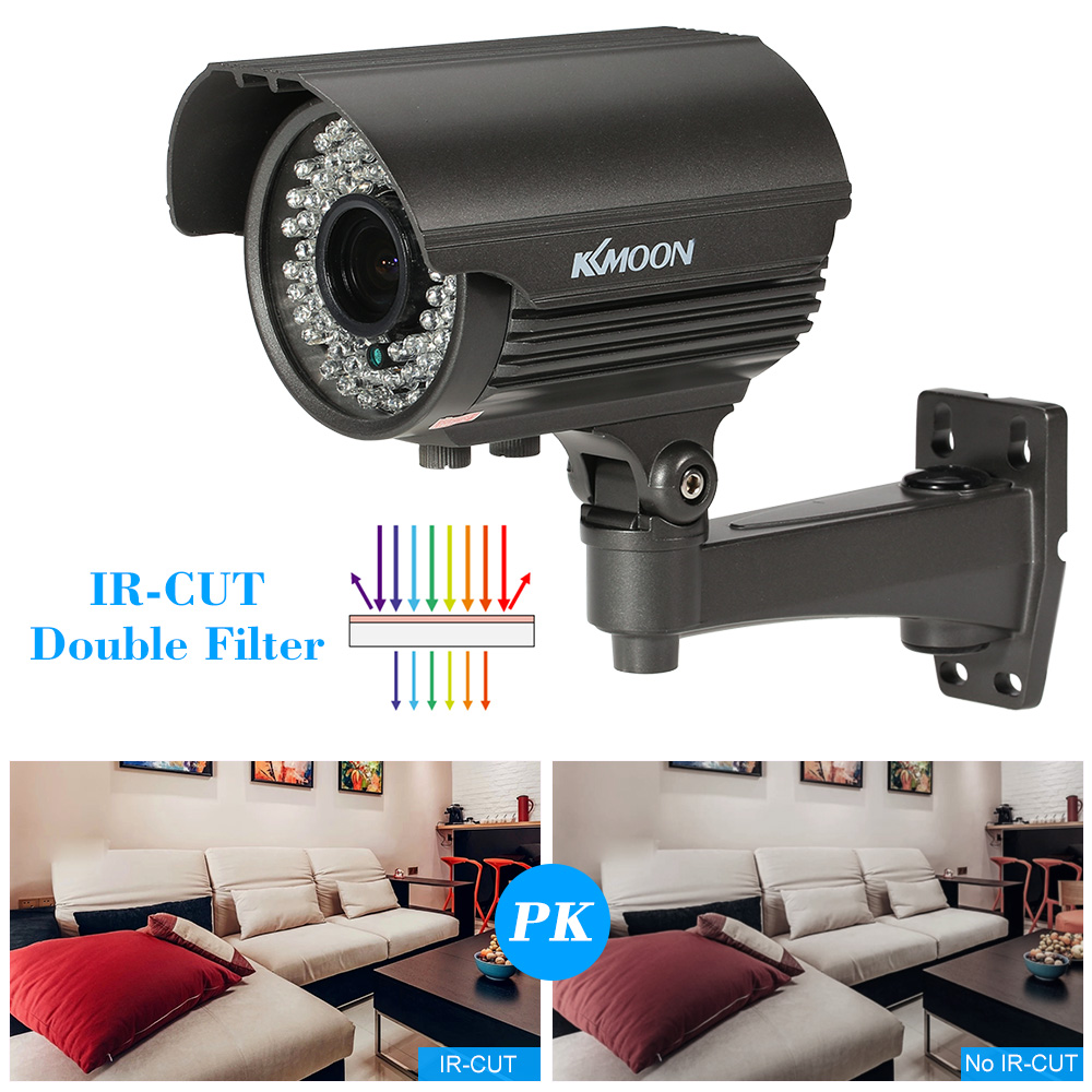 Camera Hồng Ngoại Cảm Biến Ban Đêm Lấy Nét Thủ Công Cho Sony CMOS 2.0 MP Kkmoon Đen