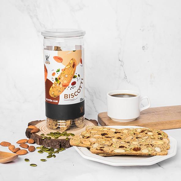 Bánh Biscotti Nguyên cám + Original + Trà xanh Siêu hạt VUA YẾN MẠCH ăn vặt Healthy
