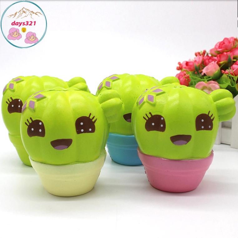 Squishy Lớn JUMBO Hình CHẬU CÂY XƯƠNG RỒNG Đồ Chơi Xốp Giảm Stress Hình mềm mịn dễ Thương đàn hồi Cho Bé
