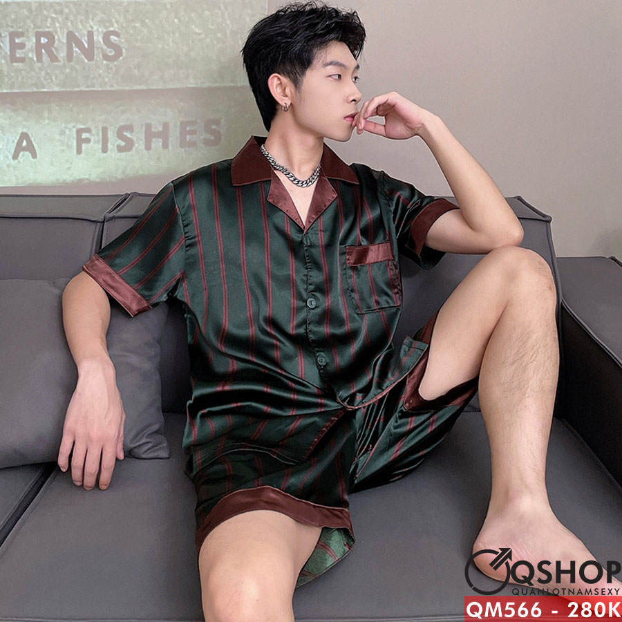 Bộ đồ pijama nam quần ngắn,  tay ngắn QSHOP QM566