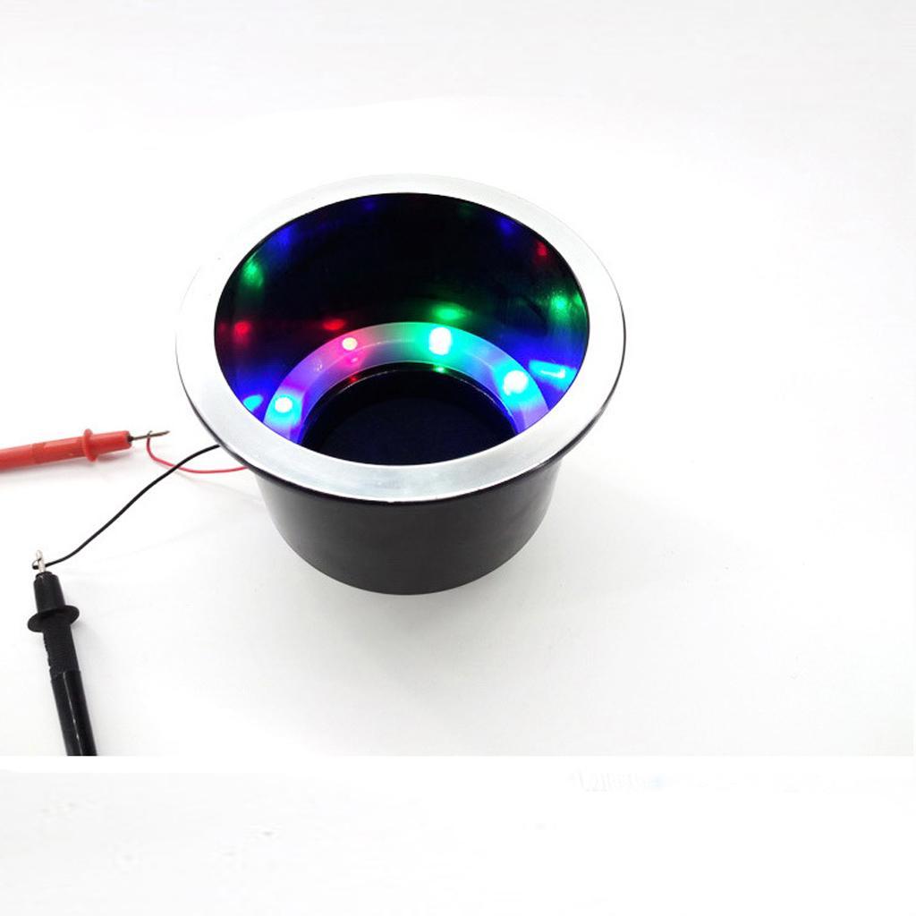 12V Blue LED Light ABS Cup Drink Holder for Marine Boat Car Truck RV Yacht