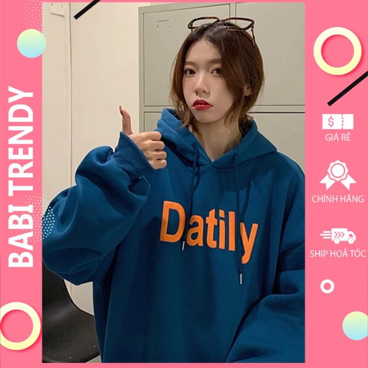 Áo hoodie nam nữ áo khoác Datlity phong cách ovesize nỉ siêu đẹp Unisex Form Rộng – ST11 - babitrendy