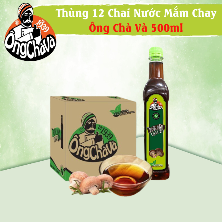 Thùng 12 Chai Nước Mắm Chay Ông Chà Và 500ml (Vegetarian Fish Sauce)