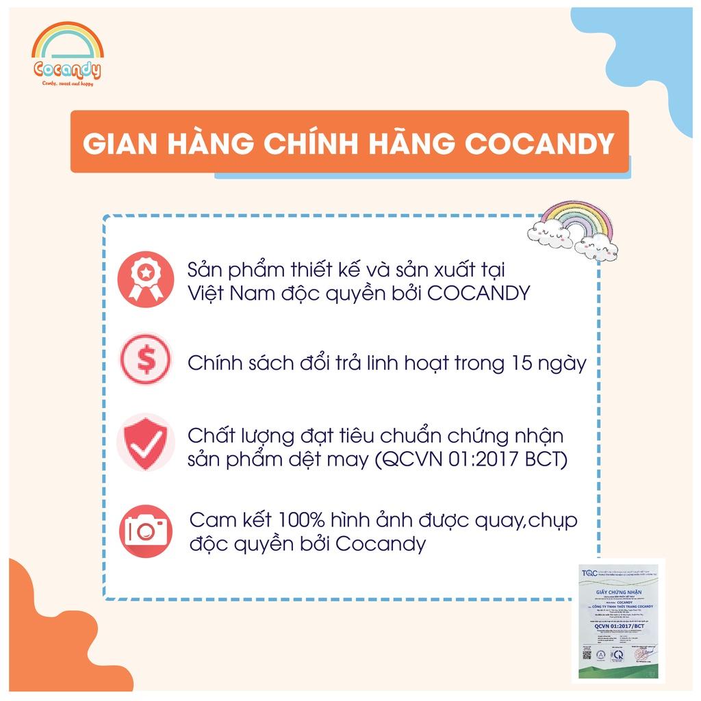 Set đồ cho bé- Áo trắng cổ tàu ngắn tay và quần đũi nâu cúc túi cho bé của COCANDY mã A102A, QD109275