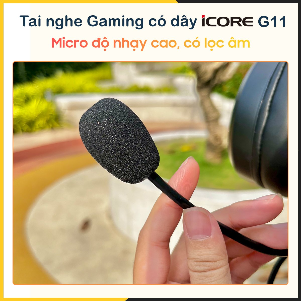 Tai nghe chụp tai Gaming có dây iCore G11 - Hàng Chính Hãng