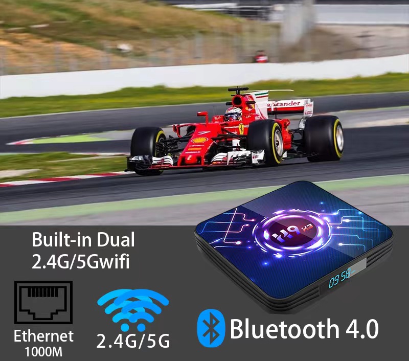 Hỗ trợ phát WiFi Media Player - US Plug - 64G H9X3 TV Box S905X3 Quad-core 64-bit Chipset CPU Cortex-A55 Android 9.0 TV Set Top 8K HD 2.4 / 5G