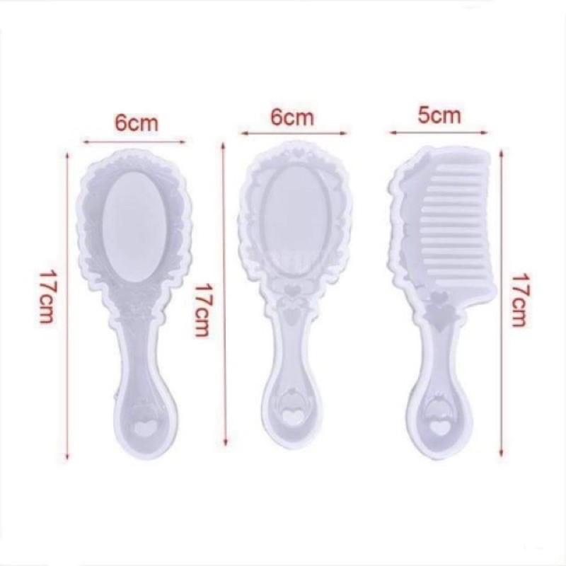 Khuôn Silicone Đổ Resin Hình Lược Chải Tóc Và Gương - Trường Thịnh Sài Gòn