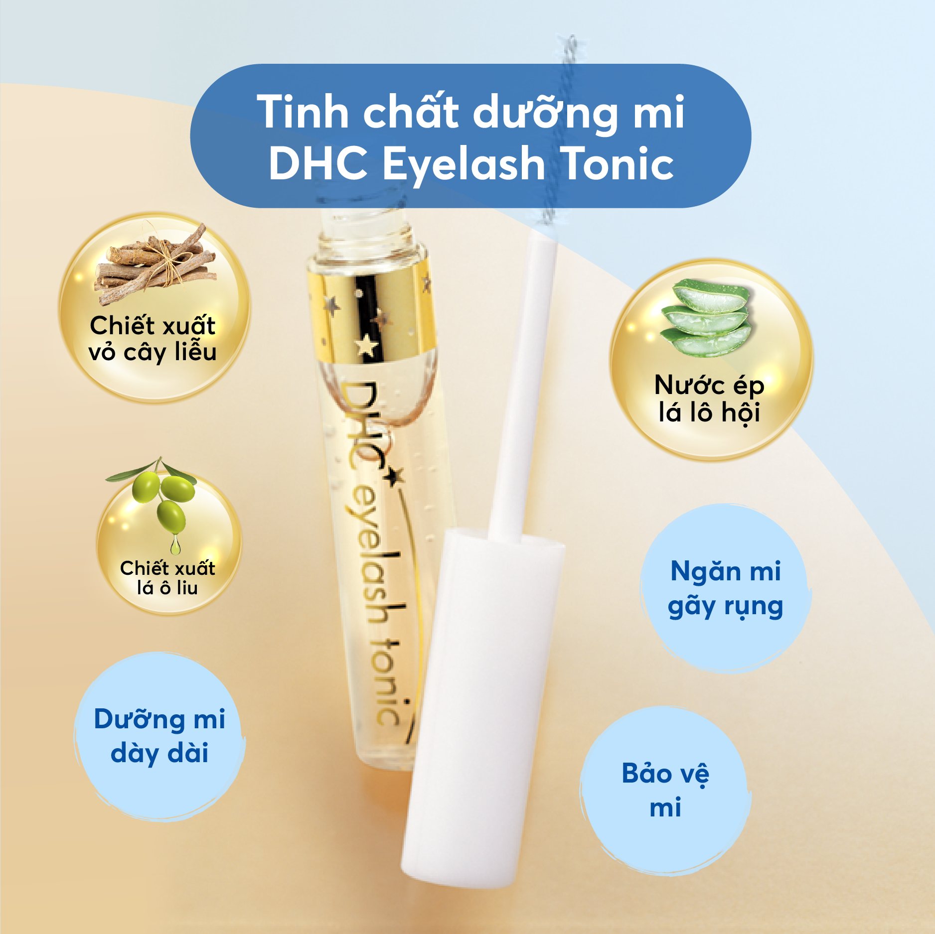 Dưỡng mi DHC Eyelash Tonic hỗ trợ kích thích mọc mi, làm dày, dài và chắc khỏe  lông mi - chiết xuất 100% từ thiên nhiên - OZ Slim Store