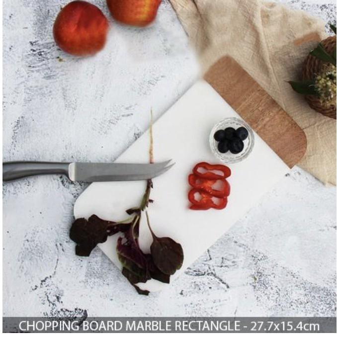 Khay thực phẩm kiêm thớt nấu ăn 2 trong 1 gỗ đá CHOPPING BOARD MARBLE DELUXE - AsiaMart