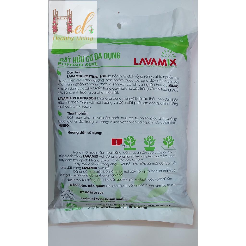 Đất Sạch Đất Hữu Cơ Đa Dụng Lavamix 6.5dm3(2.5 - 2.8kg) Trồng Rau Sạch Hoa Kiểng Bằng Đất Sạch, Xơ Dừa, Phân Bón Hữu Cơ