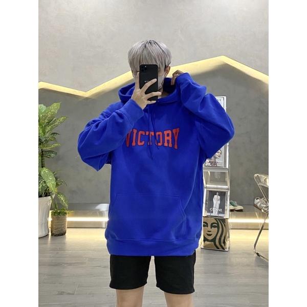 Hoodie xanh dương hoodie unisex victory