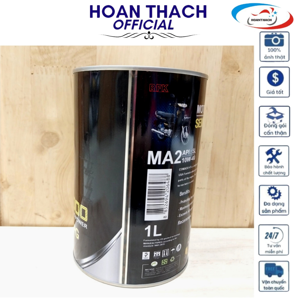 Nhớt Xe Số Comado 4T 10W - 40 1L Hộp Đen HOANTHACH SP019268