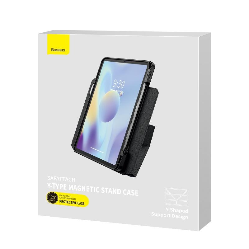 Bao Da Nam Châm Baseus Safattach Y-type Magnetic Stand Case For P a d Pro 11-inch Và 12.9-inch