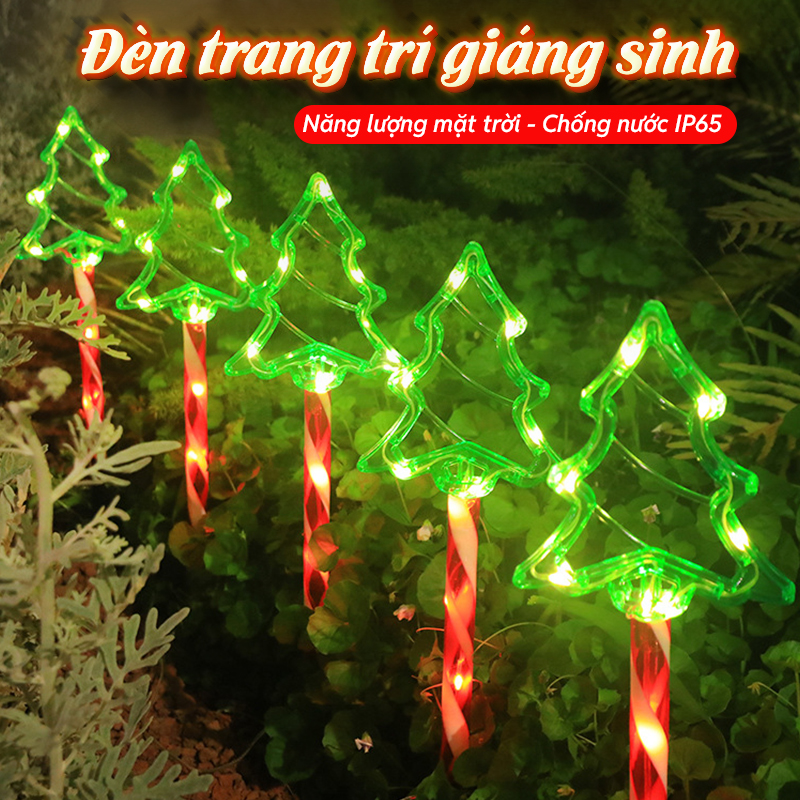 Đèn trang trí năng lượng mặt trời cây thông dây led, tiết kiệm điện, bóng siêu sáng, chống thấm nước - DA3200