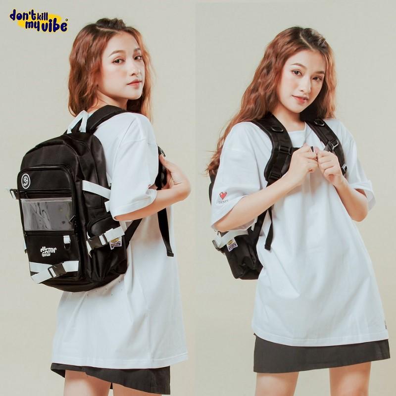 DKMV Balo Logo Plastic TẶNG kèm Tote màu xanh