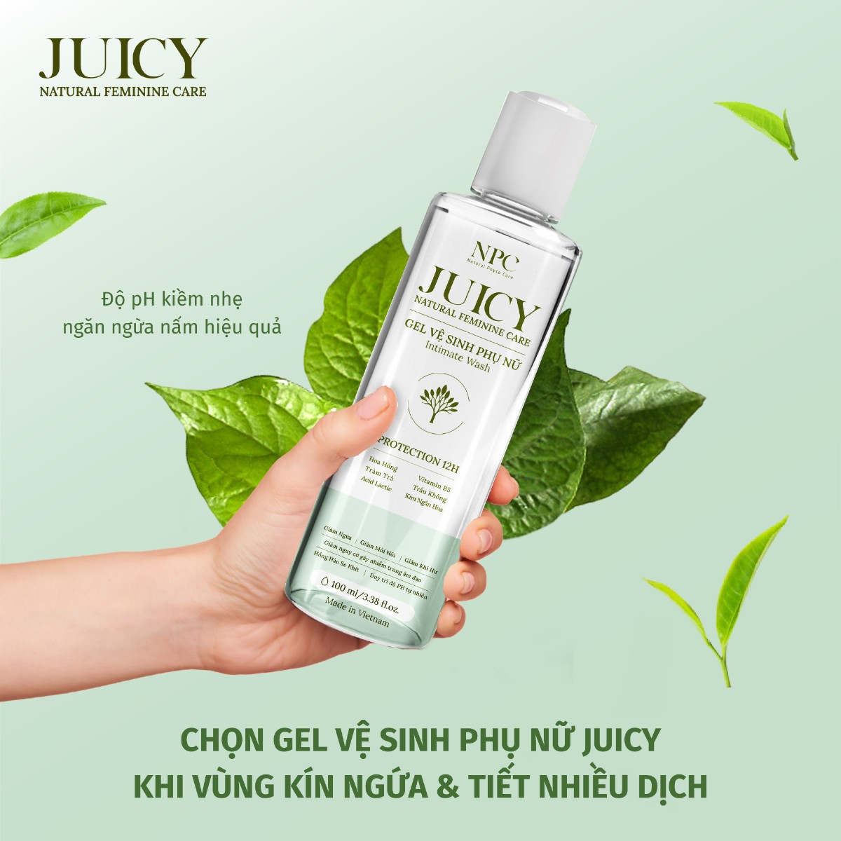 Gel vệ sinh phụ nữ Juicy chai 100ml tinh chất thiên nhiên