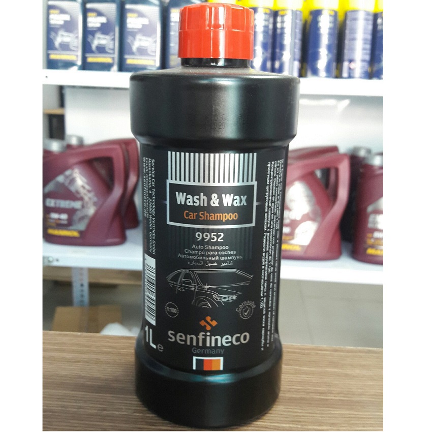 XÀ PHÒNG RỬA XE CÓ CARNAUBA WAX PHỦ SÁP BẢO VỆ SƠN XE HIỆU QUẢ Senfineco 9952, 1000ml ( Wash & Wax Car Shampoo)