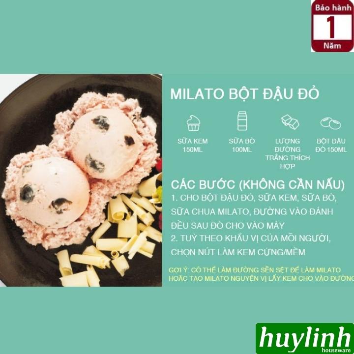 Máy làm kem gia đình trực tiếp Tiross TS9091 - Dung tích 1 lít - Hàng chính hãng