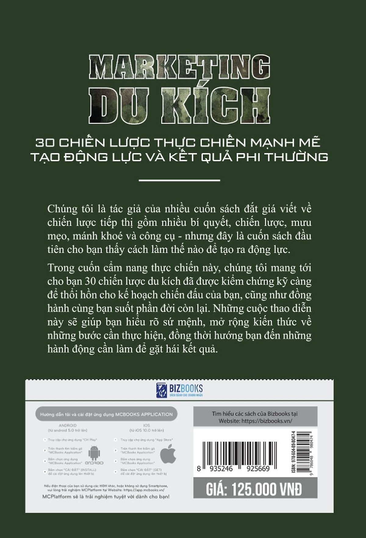 Marketing Du Kích - 30 Chiến Lược Thực Chiến Mạnh Mẽ Tạo Động Lực Và Kết Quả Phi Thường (Tặng kèm Booksmark)