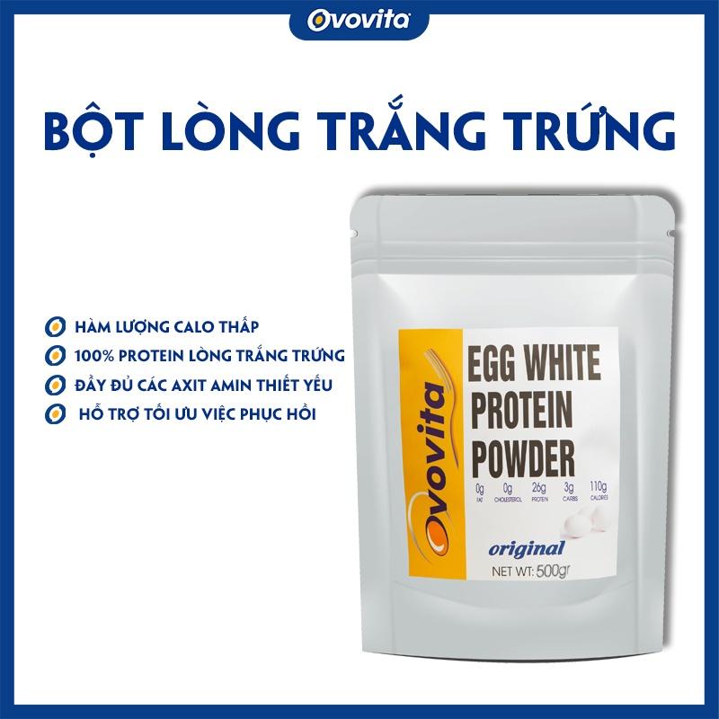 Bột Lòng Trắng Trứng OVOVITA (Italia)Túi Zip 500gr Làm Bánh và Nguyên Liệu Sản Xuất