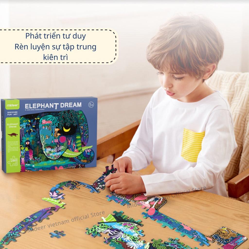 Đồ Chơi Xếp Hình Động Vật Mideer Large animal-shaped puzzle, Đồ Chơi Ghép hình tư duy cho bé 5, 6, 7, 8+ Tuổi