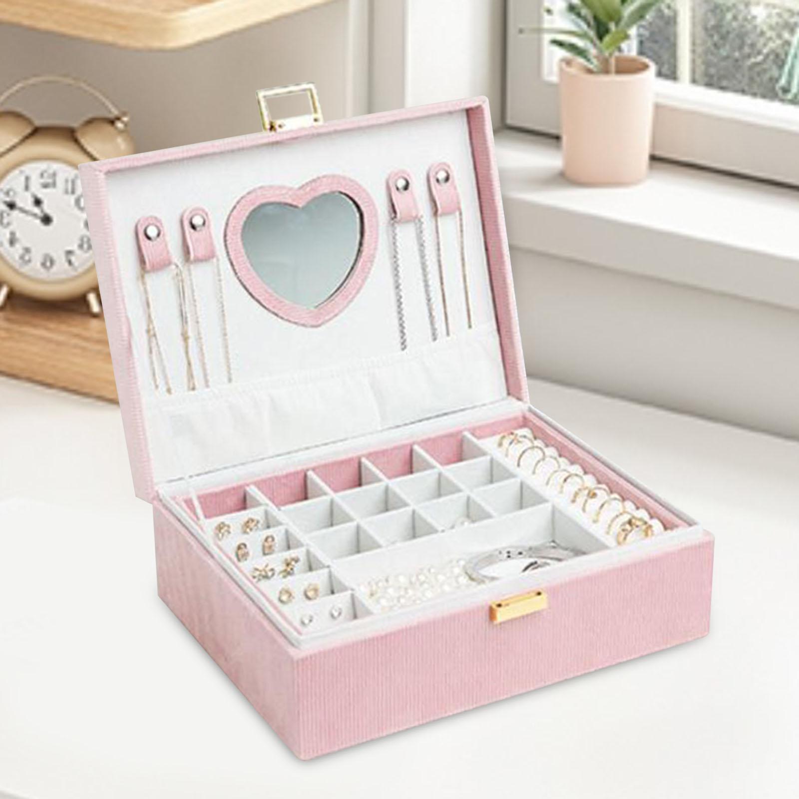 Jewelry Box Multifunctional Jewelry Storage Case, Earrings Bracelets Rings Jewelry Organizer