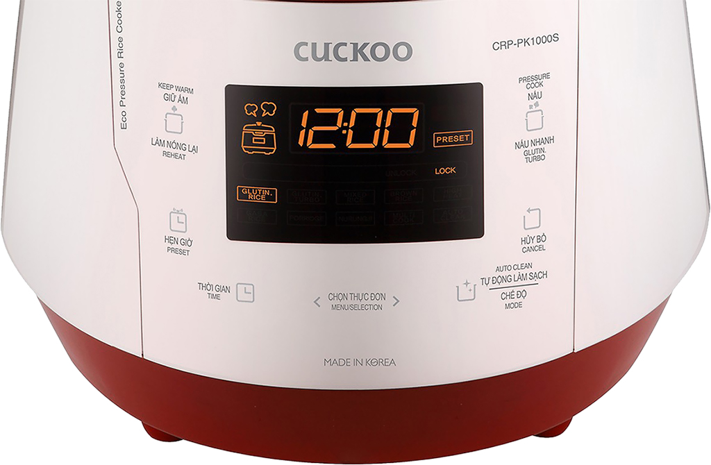 Nồi cơm điện áp suất Cuckoo CRP-PK1000S 1,8 lít nhiều màu - Hàng chính hãng