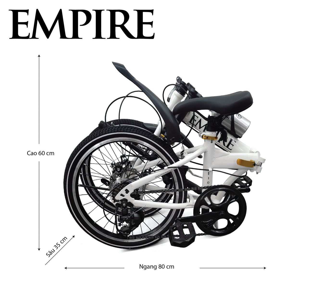 Xe đạp gấp gọn Empire 20inch - Hàng Chính Hãng