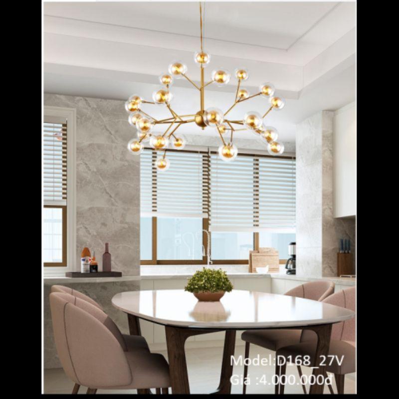 Đèn chùm thả trần trang trí 27 bóng phong cách hiện đại, đèn trần, đèn trang trí, đèn decor