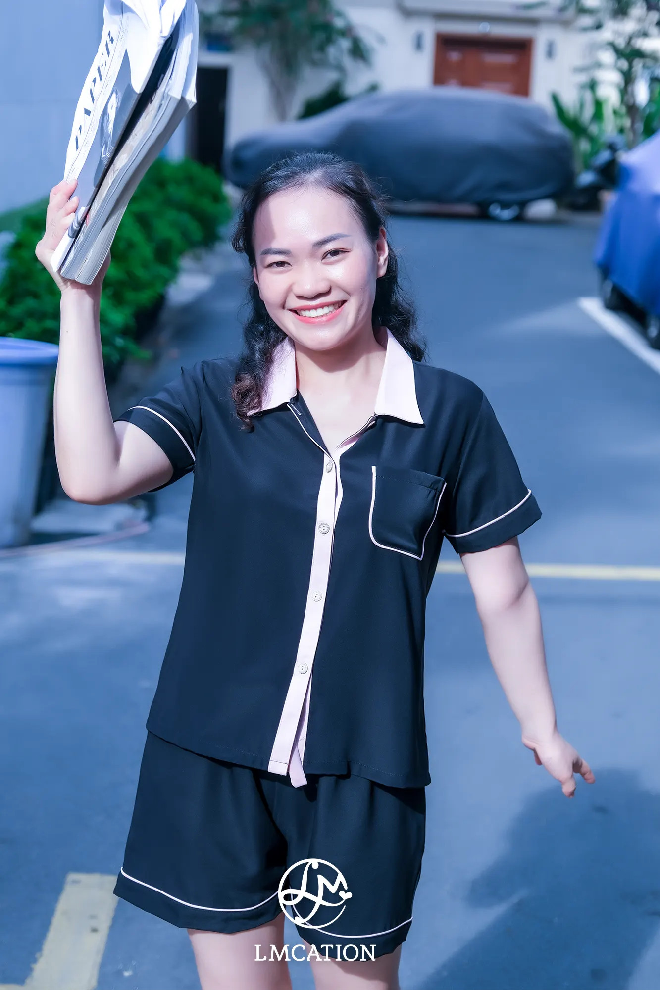 Áo Pijama LMcation Alia - Màu đen