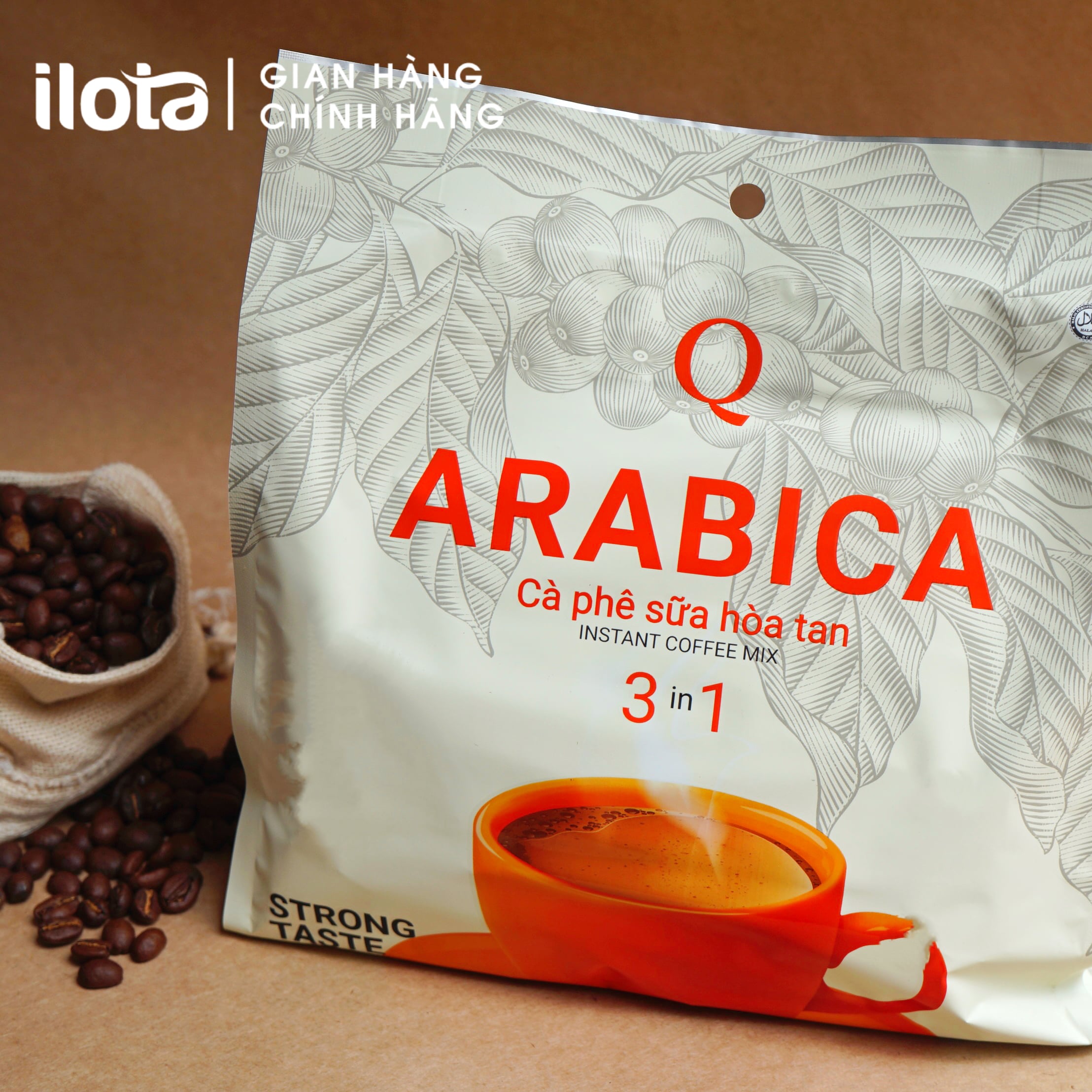 Cà phê Hòa tan 3in1 Arabica cafe sữa uống liền (bịch 60 gói x 20gr) ca phe Trần Quang Việt Nam Coffee