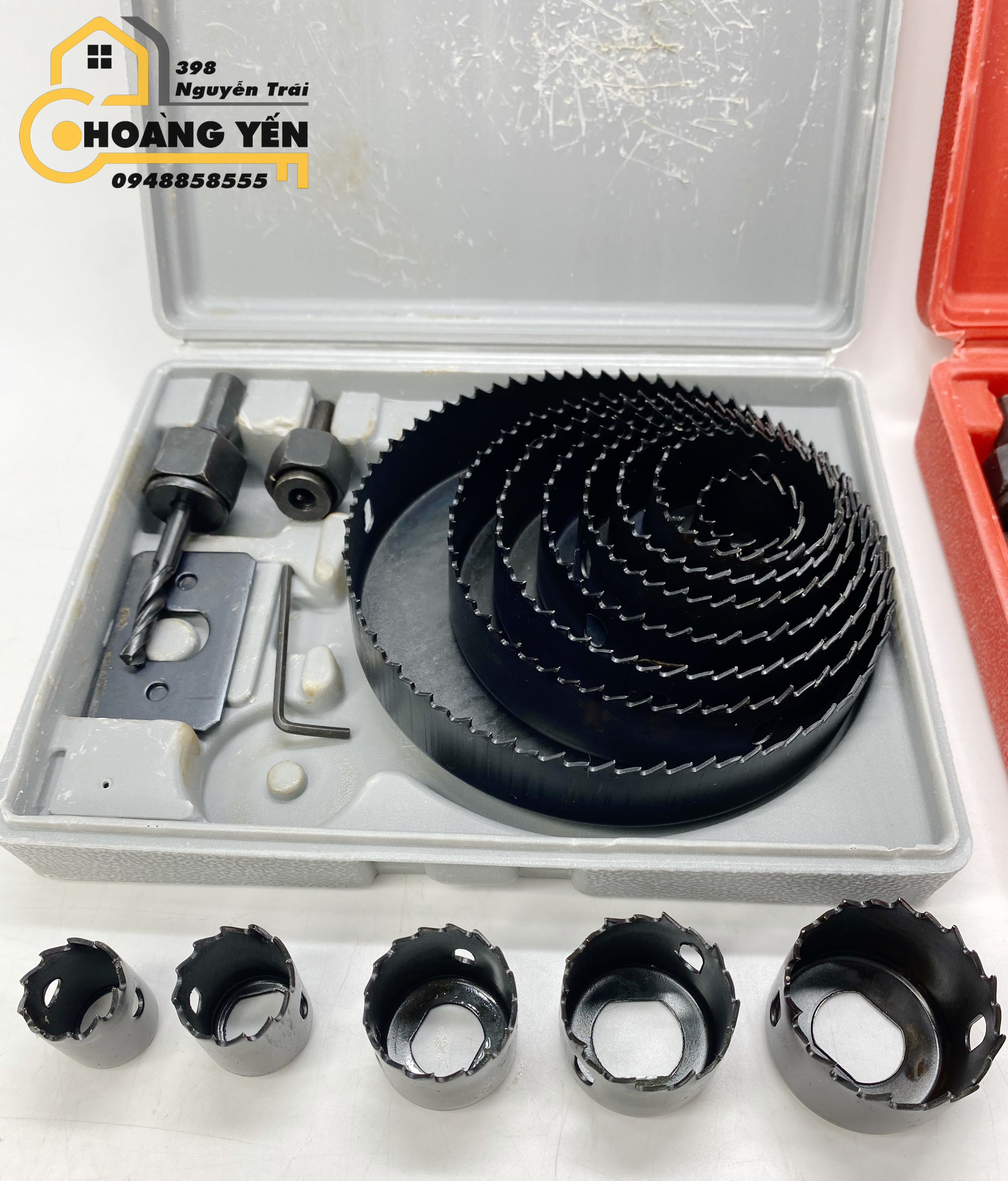 Bộ mũi khoan khoét lỗ thạch cao, Bộ mũi khoan khoét lỗ gỗ mềm đa năng 13 chi tiết