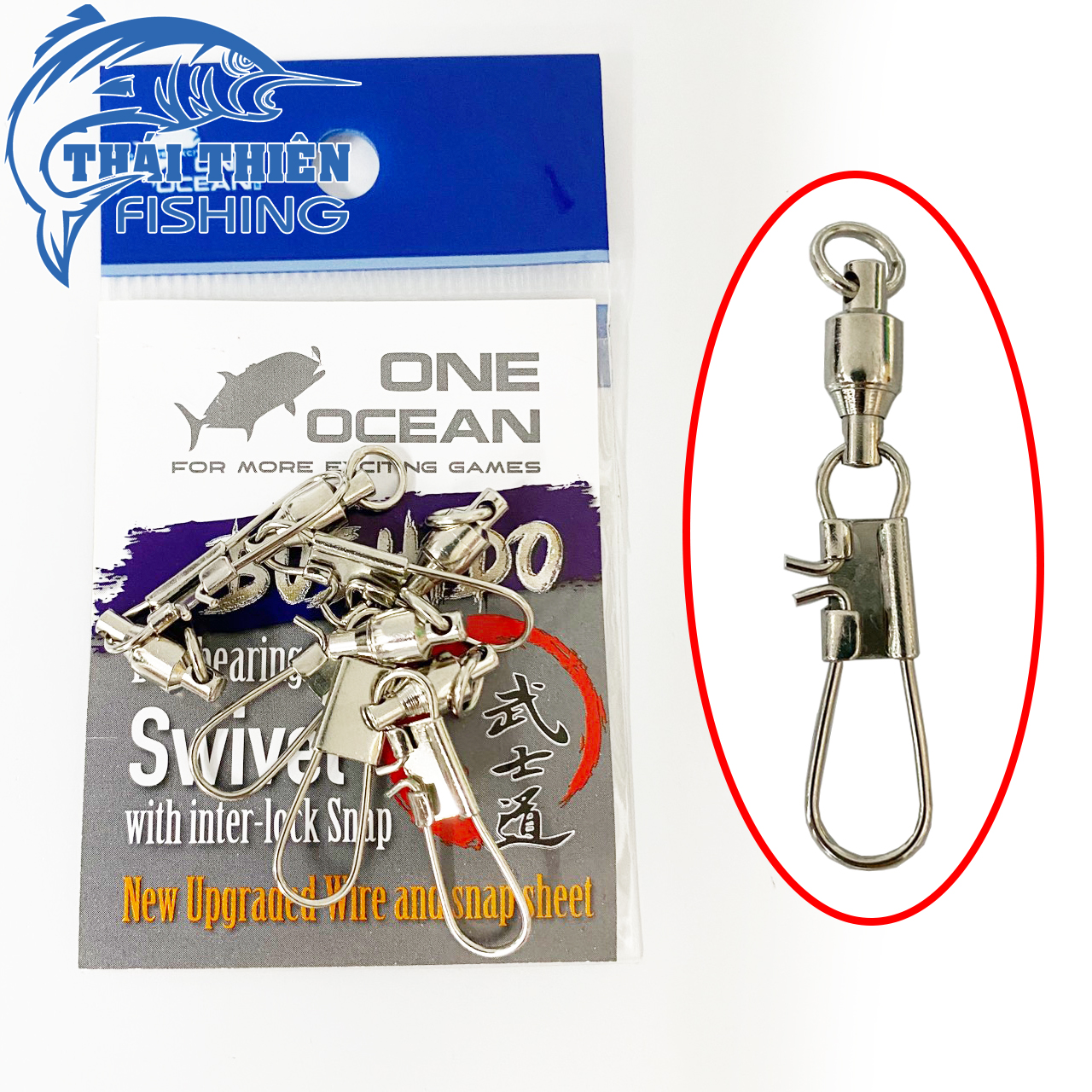 Ma Ní Câu Cá Bushido Ball Bearing Swivel Vỉ 5 Cái Chuyên Dùng Câu Cá Tra, Các Loại Cá Lớn