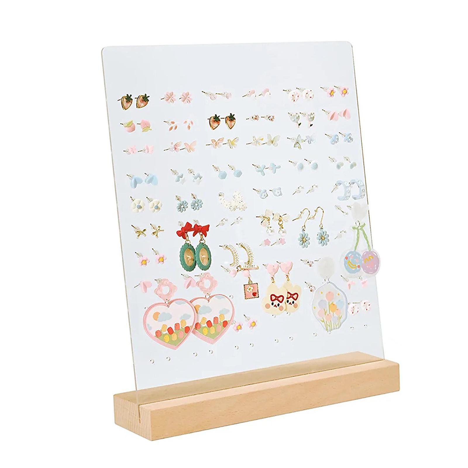 with Base Jewelry Rack Display Organizer Earring Stud Holder Stand for Decor
