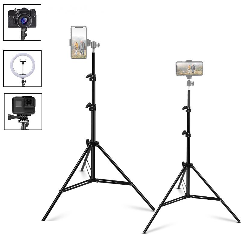 Chân Máy 160/200Cm Cho Điện Thoại Và Máy Ảnh Chân Máy Vlog Đèn LED Có Giá Đỡ Điện Thoại Gậy Chụp Ảnh Chân Máy Đứng Sàn Màu Sắc: 2.0M Chân Máy 6 Cái