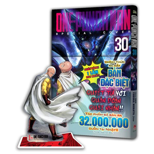 Sách - One-Punch Man - Tập 30 - Chướng Ngại Lớn Nhất - Bản Đặc Biệt - Tặng Kèm Bìa Áo PVC + Standee Acrylic
