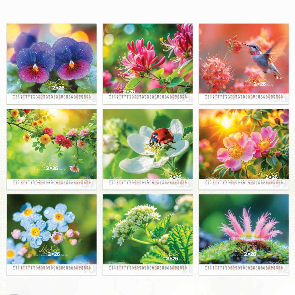 Lịch Để Bàn Chữ A - Lộc Xuân - NST 69