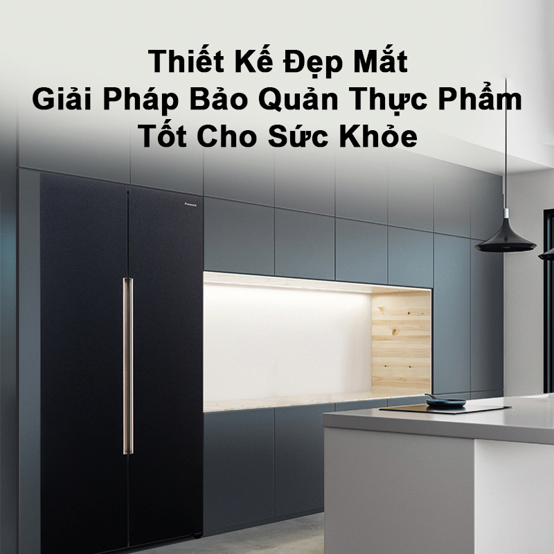 Tủ lạnh Panasonic Kháng Khuẩn Side-by-Side 570L NR-S621BB-VN - Miễn phí vận chuyển - Bảo hành 1 năm - Hàng chính hãng