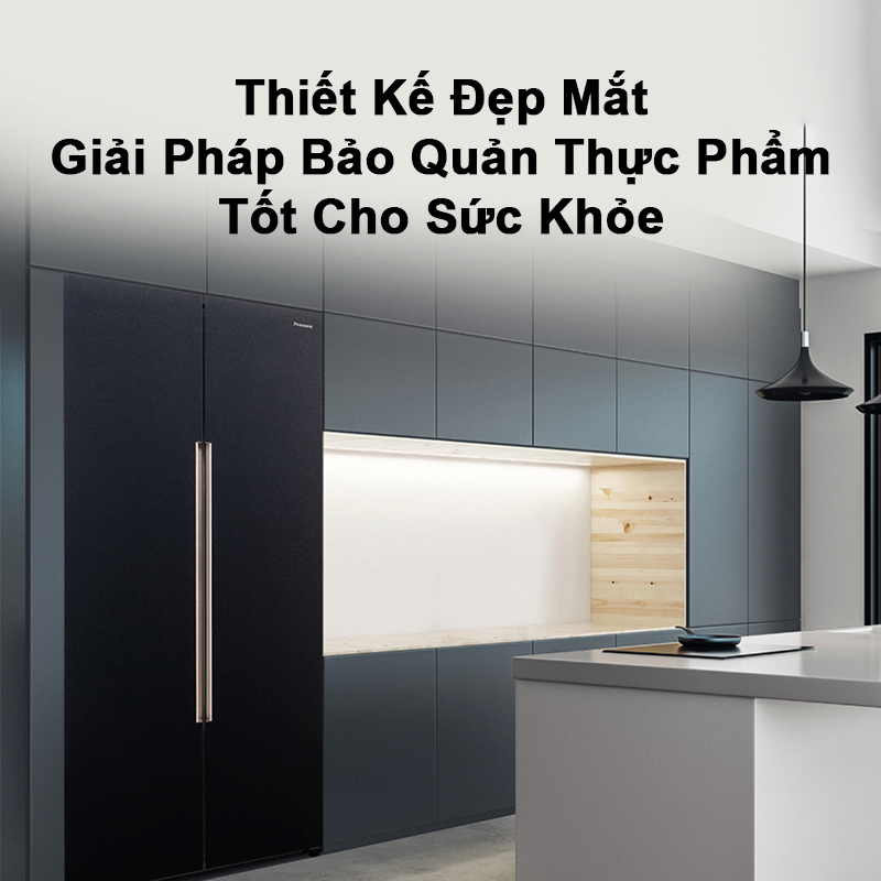 Tủ lạnh Panasonic Kháng Khuẩn Side-by-Side 570L NR-S621BB-VN - Miễn phí vận chuyển - Bảo hành 2 năm - Hàng chính hãng