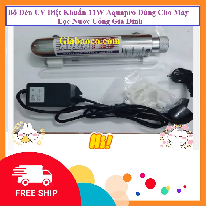 Bộ Đèn UV Diệt Khuẩn 11W Aquapro Dùng Cho Máy Lọc Nước Uống Gia Đình