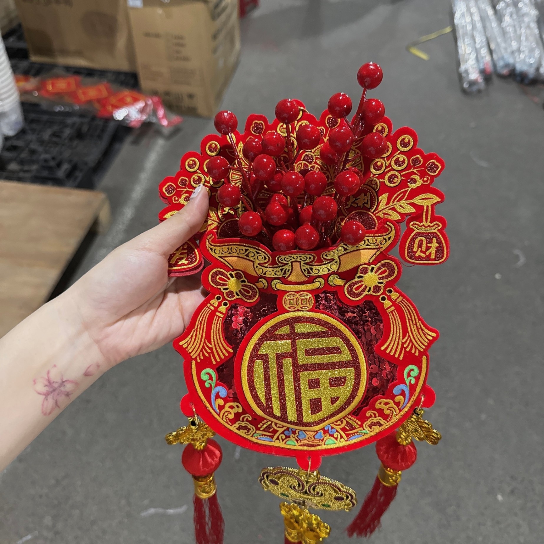 (Tặng Móc Treo) Túi Tài Lộc May Mắn 2026, Túi Tài Lộc Treo Trang Trí Cửa, Phòng Khách Cỡ Lớn Cho Tết Nguyên Đán