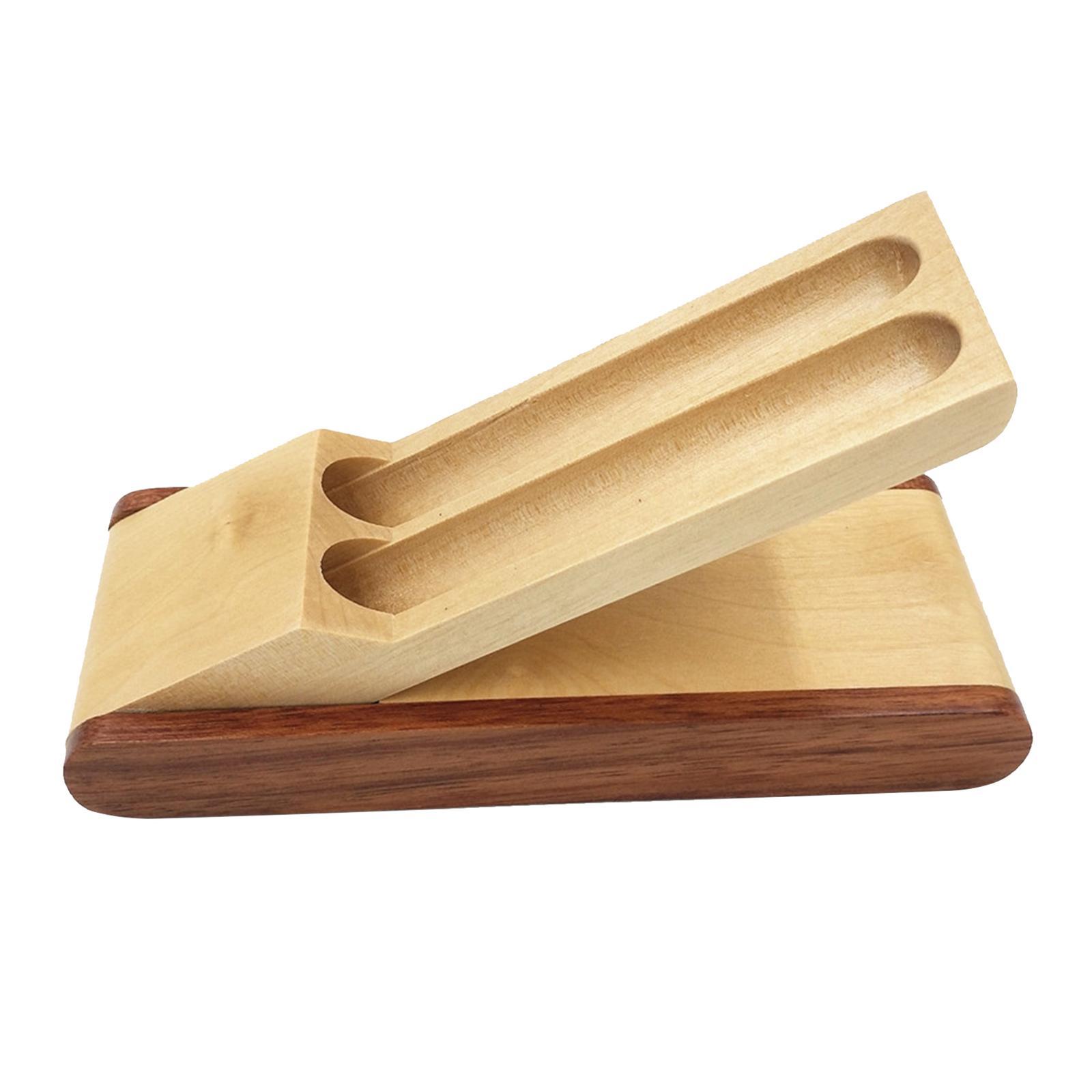 Antique Wooden Double Pen Handcrafted Pen Box Writing Case Pen Holder