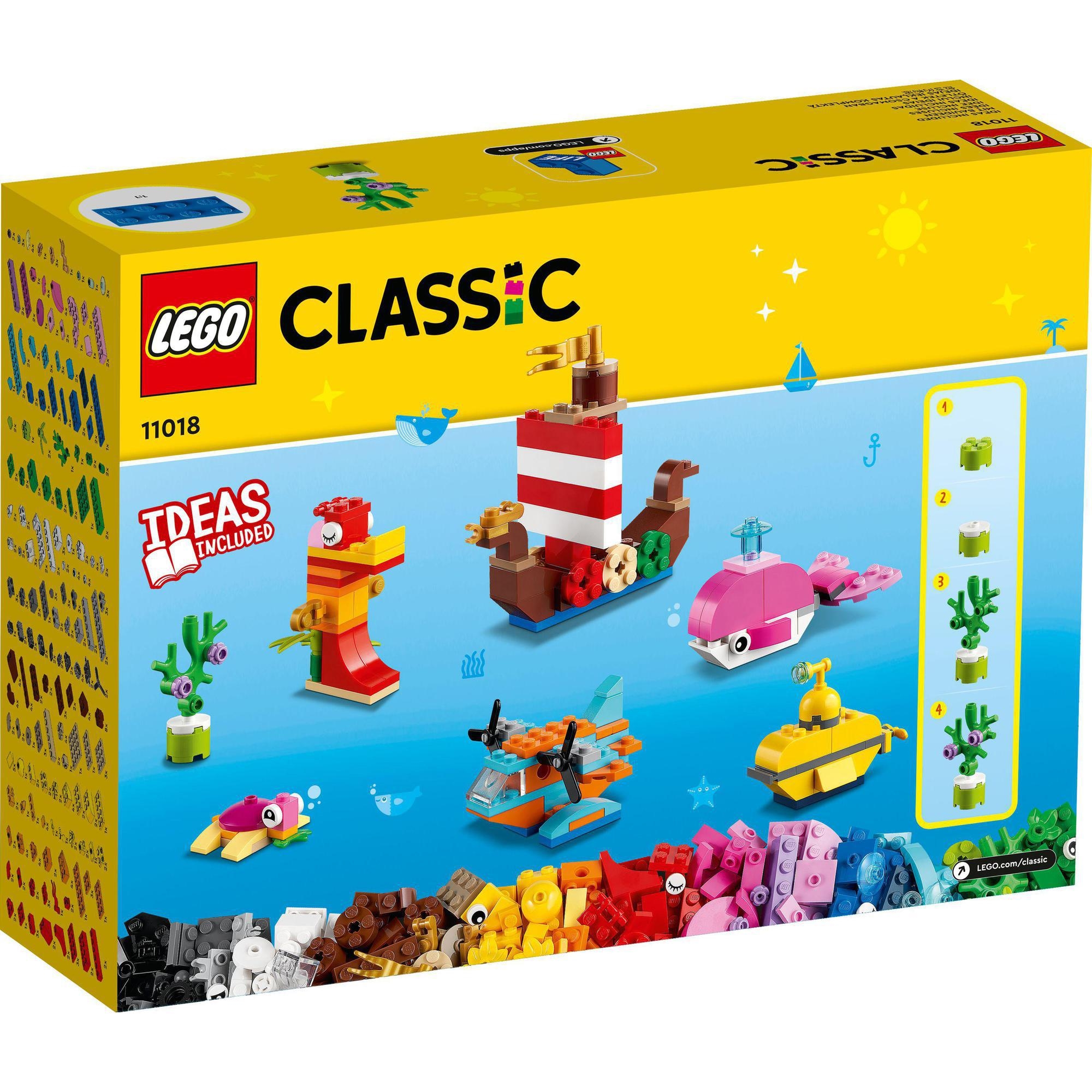 LEGO Classic 11018 Hộp gạch Classic chủ đề đại dương sáng tạo (333 chi tiết)